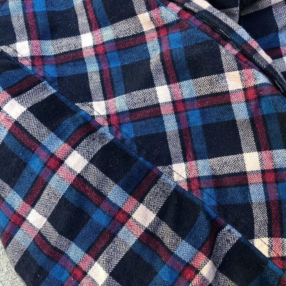 ELXR Flannel Shirt Men's MEDIUM Button Down Pocket Cotton Collar Plaid Top - Picture 5 of 10